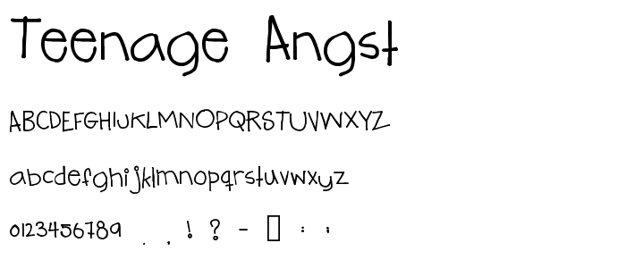 Teenage angst font